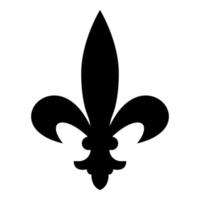 heraldisch symbool heraldiek liliya symbool fleur-de-lis koninklijk frans heraldiek stijlicoon zwarte kleur vector illustratie vlakke stijl afbeelding