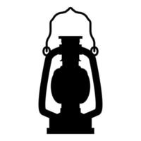 kerosine lamp camping lantaarn retro gaslamp vintage pictogram zwarte kleur vector illustratie vlakke stijl afbeelding