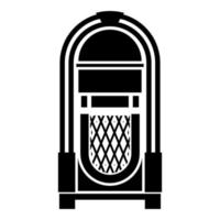 jukebox jukebox geautomatiseerd retro muziek concept vintage afspeelapparaat pictogram zwarte kleur vectorillustratie vector