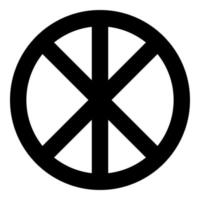 kruis ronde cirkel op brood concept delen lichaam Christus oneindig teken in religieuze pictogram zwarte kleur vector illustratie vlakke stijl afbeelding