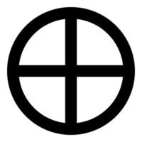 kruis ronde cirkel op brood concept delen lichaam Christus oneindig teken in religieuze pictogram zwarte kleur vector illustratie vlakke stijl afbeelding