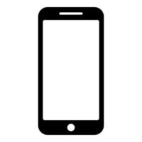 smartphone pictogram zwarte kleur vector illustratie vlakke stijl afbeelding