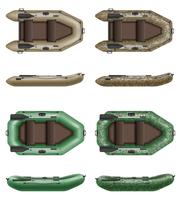 opblaasbare rubberboot voor de visserij en toerisme vectorillustratie vector