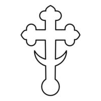 kruis klaverblad klaver op kerkkoepel domical vector