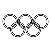 olympische ringen vijf olympische ringen pictogram zwarte kleur