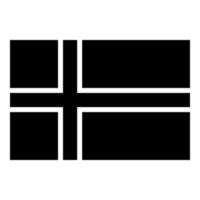vlag van noorwegen pictogram zwarte kleur vector illustratie vlakke stijl afbeelding