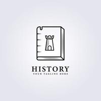3d boek kasteel storytelling logo vector illustratie ontwerp