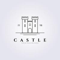 kasteel logo vector illustratie ontwerp