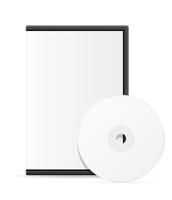 cd en dvd bisk box case verpakking vectorillustratie vector