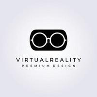 futuristische, virtuele realiteit logo vector illustratie ontwerp grafisch