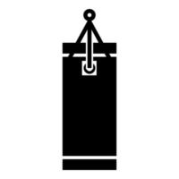 bokszak pictogram zwarte kleur illustratie vector