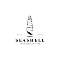 zeeschelp logo vector illustratie sjabloonontwerp, lijn kunst premium shell logo