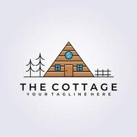 eenvoudig hut huisje lodge logo homestead vector illustratie ontwerp