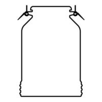 melk kan container pictogram zwarte kleur illustratie vector