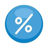 percentage verkoop knop vector ontwerp