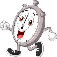 cartoon illustratie van lachende stopwatch running vector