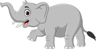 cartoon olifant geïsoleerd op witte achtergrond vector