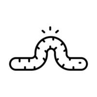worm overzicht pictogram dierlijke vector