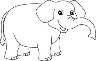 olifant kleurplaat geïsoleerd voor kinderen vector