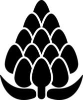 artisjok glyph pictogram plantaardige vector