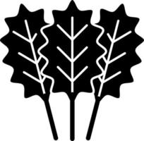 boerenkool glyph pictogram plantaardige vector