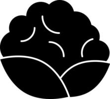 bloemkool glyph pictogram plantaardige vector