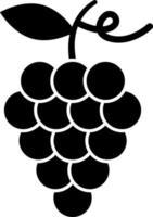 druif glyph pictogram fruit vector