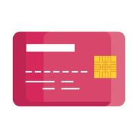 creditcard op witte achtergrond, blauwe kleur vector