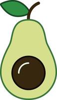avocado gevulde omtrek pictogram fruit vector