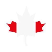 Canadese vlag esdoornblad van happy canada day vector design