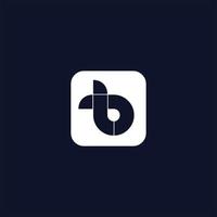 het initialen b-logo is eenvoudig en modern vector