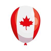 Canadese vlagballon van het gelukkige vectorontwerp van de dag van Canada vector