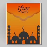 illustratie vector ontwerp van iftar partij uitnodiging sjabloon flyer. volledig bewerkbaar.