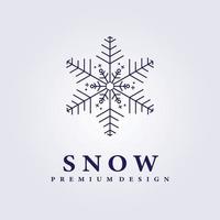 sneeuw logo vector illustratie ontwerp minimalistisch