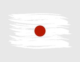 japan aziatisch land vlag vector achtergrond pictogram aquarel droog penseel inkt textuur illustratie onafhankelijkheidsdag viering banner