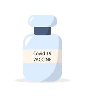 coronavirus vaccin geïsoleerd pictogram cartoon kleurrijk illustratie vector fles medische apparatuur wereldwijde immunisatie gezondheidszorg geneeskunde