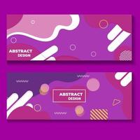 vector abstracte vloeibare en vloeibare ontwerpset banner websjabloon. modern ontwerp. vector illustratie