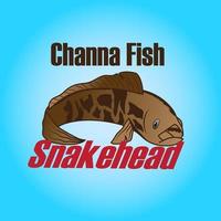 snakehead channa vis illustratie vector voor element promotie