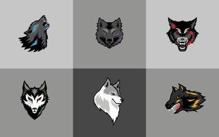 wolf hoofd pictogram illustratie logo sport vector