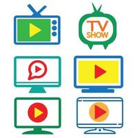 tv-show pictogram teken symbool ontwerp vector