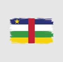 vlag van Centraal-Afrika met aquarelpenseelstijl vector