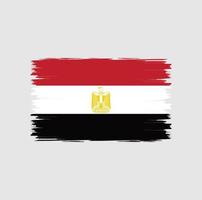 vlag van egypte met penseelstijl vector