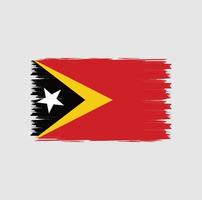 vlag van Oost-Timor met penseelstijlvector vector