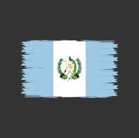 vlag van guatemala met penseelstijl vector