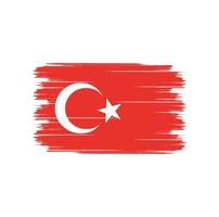 turkije vlag borstel vector