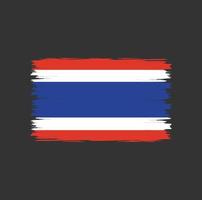 vlag van thailand met aquarel penseelstijl vector