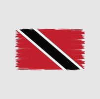 vlag van trinidad en tobago met penseelstijlvector vector