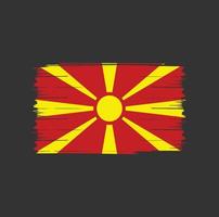 vlagborstel van noord-macedonië vector