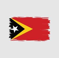 vlag van Oost-Timor met penseelstijl vector