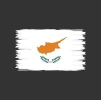 vlag van cyprus met penseelstijl vector